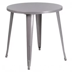 Flash Furniture Round 30" W, 30" L, 29.5" H, Metal Top, Grey