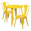 Flash Furniture Round 30" W, 30" L, 29.5" H, Metal Top, Yellow -Kitchen & Dining Furniture Sales Store Z wy3wmcpEx