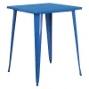 Flash Furniture 33.25" W, 33.25" L, 40.75" H, Metal Top, Blue -Kitchen & Dining Furniture Sales Store Z wy3xncpEx