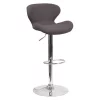 Flash Furniture Charcoal Fabric Barstool, Adj Height