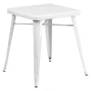 Flash Furniture Square 27.75" W, 27.75" L, 29" H, Metal Top, White -Kitchen & Dining Furniture Sales Store Z wyy qcpEx
