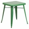 Flash Furniture Square 27.75" W, 27.75" L, 29" H, Metal Top, Green -Kitchen & Dining Furniture Sales Store Z wyyymcpEx