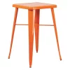 Flash Furniture 27.75" W, 27.75" L, 40" H, Metal Top, Orange