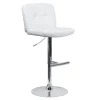 Flash Furniture White Vinyl Barstool, Adj Height, Backrest: Tufted -Kitchen & Dining Furniture Sales Store Z wz uhcpEx