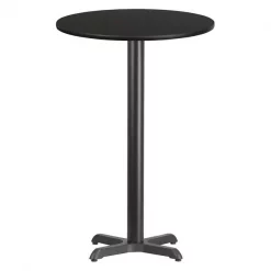 Flash Furniture Round Laminate Table Top, Black