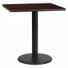 Flash Furniture Square Laminate Table, 30" W, 30" L, 31.125" H, Laminate Top, Wood Grain -Kitchen & Dining Furniture Sales Store Z xt3 hcpEx