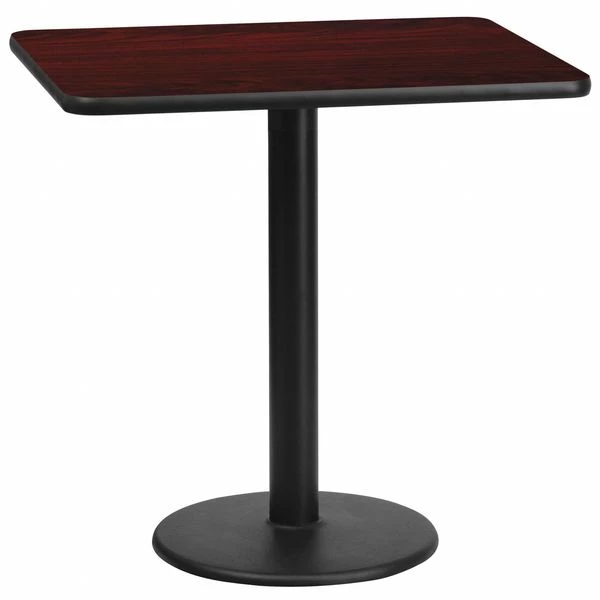Flash Furniture Rectangle Laminate Table, 24" W, 30" L, 31.125" H, Laminate Top, Wood Grain 3 Flash Furniture Rectangle Laminate Table, 24" W, 30" L, 31.125" H, Laminate Top, Wood Grain