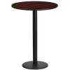 Flash Furniture Round Mahogany Laminate Table w/Rnd Base, 24", 24" W, 24" L, 43.125" H, Laminate Top, Wood Grain -Kitchen & Dining Furniture Sales Store Z xt3yqcpEx