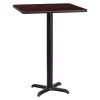 Flash Furniture Square Laminate Table, 24" W, 24" L, 43.125" H, Laminate Top, Wood Grain -Kitchen & Dining Furniture Sales Store Z xt5uhcpEx
