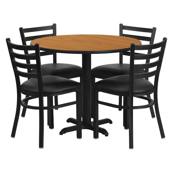 Flash Furniture Round Natural Laminate Table, 36" W, 36" L, 30" H, Laminate Top, Wood Grain 3 Flash Furniture Round Natural Laminate Table, 36" W, 36" L, 30" H, Laminate Top, Wood Grain