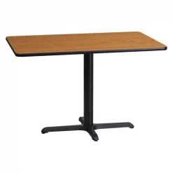 Flash Furniture Rectangle Natural Laminate Table, 24" W, 42" L, 31.125" H, Laminate Top, Wood Grain