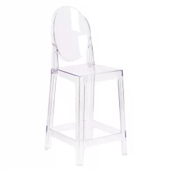 Flash Furniture Oval Back Ghost Counter Stool