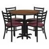 Flash Furniture Round Table Set, 36" W, 36" L, 30" H, Laminate Top, Wood Grain -Kitchen & Dining Furniture Sales Store Z xtF pcpEx
