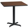Flash Furniture Square Laminate Table, 30" W, 30" L, 31.125" H, Laminate Top, Wood Grain -Kitchen & Dining Furniture Sales Store Z xtFzqcpEx
