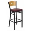 Flash Furniture Circle Stool, Blk/Natural, Burg Vinyl Sea -Kitchen & Dining Furniture Sales Store Z xtH kcpEx