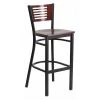 Flash Furniture Slat Stool, Blk/Mahogny, Mahogny Wood Sea -Kitchen & Dining Furniture Sales Store Z xtH ncpEx