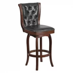 Flash Furniture Wood Stool, Cappuccino, 30"