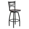 Flash Furniture Swivel Batstool, X Back, Walnut Seat -Kitchen & Dining Furniture Sales Store Z xtJ0qcpEx