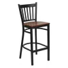 Flash Furniture Restaurant Stool, Vertical Back, Chy Seat