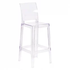 Flash Furniture Ghost Barstool, Square Back