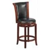 Flash Furniture Stool, Wood, Drk Chestnut, Blk Leather, 26" -Kitchen & Dining Furniture Sales Store Z xt vlcpEx